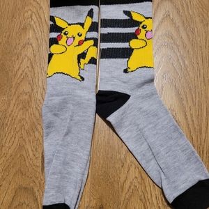 Pikachu grey funny cute sock